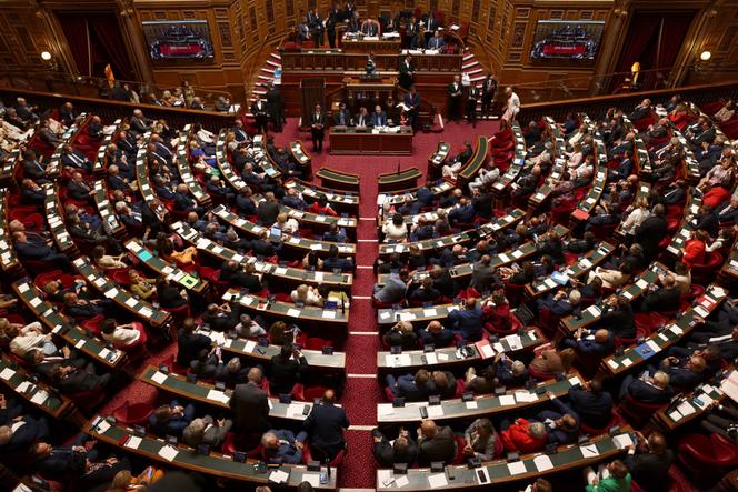 O Senado durante uma votação em Paris, em outubro de 2023.