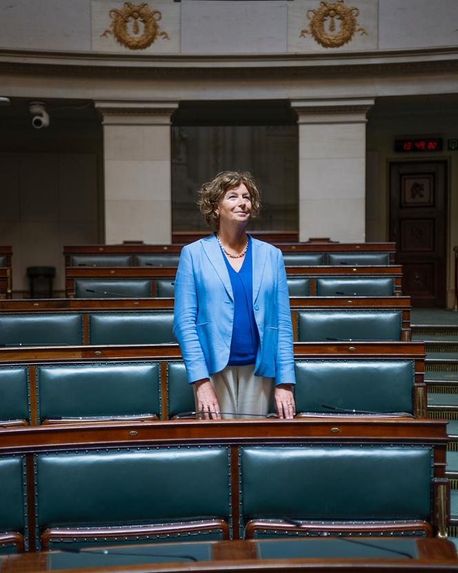 Petra De Sutter au Parlement fédéral, à Bruxelles, le 11 juin 2025.