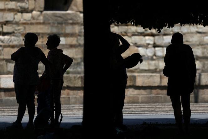 A l’ombre des arbres, à Nantes, alors qu’une vague de chaleur frappe la France, vendredi 20 juin 2025.