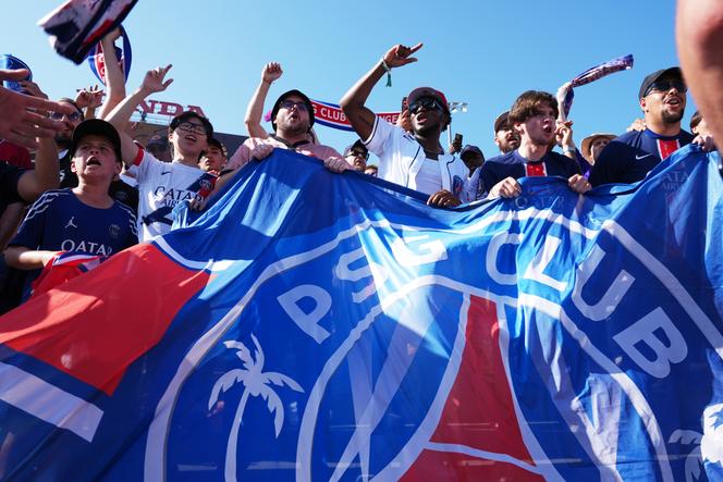Fans of Paris Saint-Germain football club ahead of the Club World Cup match against Botafogo, in Pasadena, California, on June 19, 2025.
