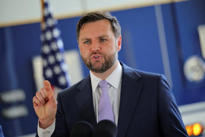 US Vice President JD Vance delivers remarks at the Wilshire Federal Building in Los Angeles, California,  on June 20, 2025. 