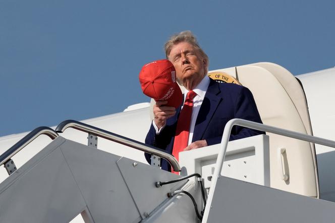 Donald Trump lors de son arrivée à la base Andrews de l’armée de l’air américaine dans le Maryland, le 21 juin 2025.