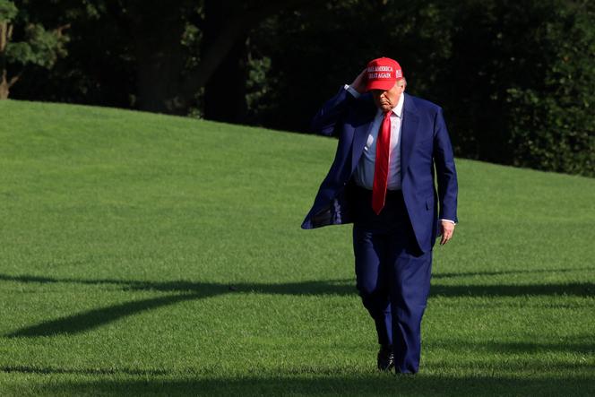 Donald Trump arrive à la Maison Blanche à Washington, le 21 juin 2025.