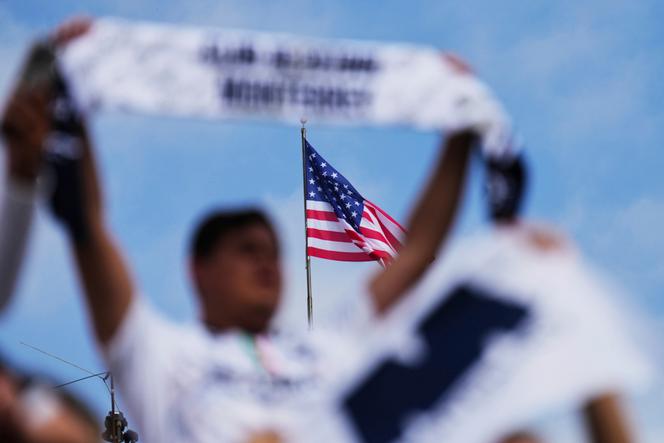 Dans les tribunes du Rose Bowl de Pasadena (Californie), avant le match de la Coupe du monde des clubs entre l’équipe mexicaine de Monterrey et l’équipe argentine de River Plate, le 21 juin 2025.