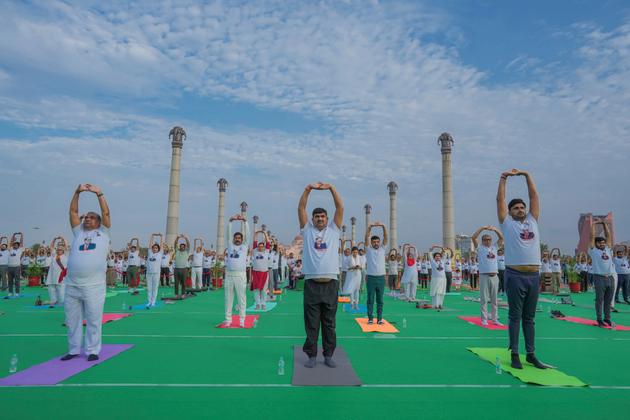 At Ambedkar Park in Lucknow, India, on June 21, 2025.