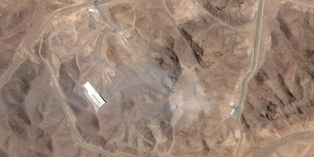 Une image satellite du site nucléaire de Fordo, en Iran, après qu’une frappe aérienne américaine a ciblé l’installation, le 22 juin 2025. - PLANET LABS PBC/AP