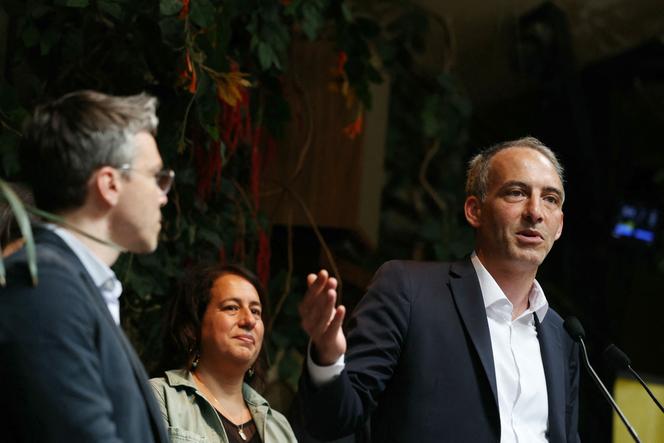 Le chef du parti Place publique, Raphaël Glucksmann, lors d’une conférence de presse à Paris, le 23 juin 2025.
