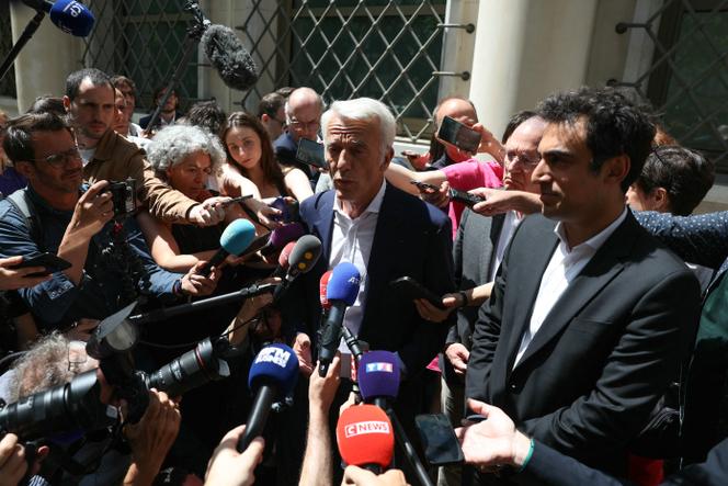 Le président du Medef, Patrick Martin, et le président de la CPME, Amir Reza-Tofighi, lors d’une rencontre des partenaires sociaux sur la réforme des retraites, à Paris, le 23 juin 2025.