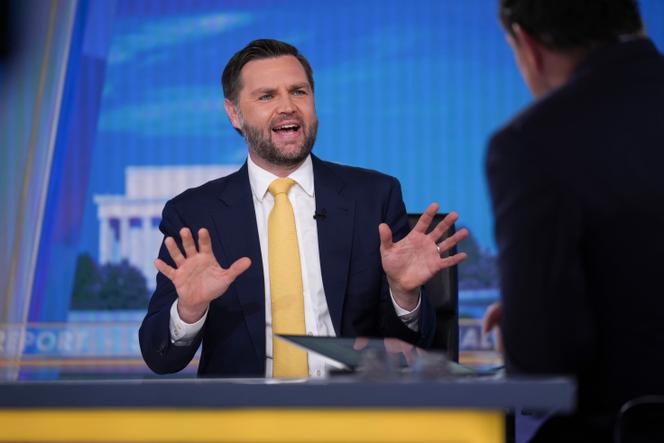 Le vice-président J. D. Vance lors de son entretien avec Bret Baier sur la chaîne Fox News à Washington, le 23 juin 2025.