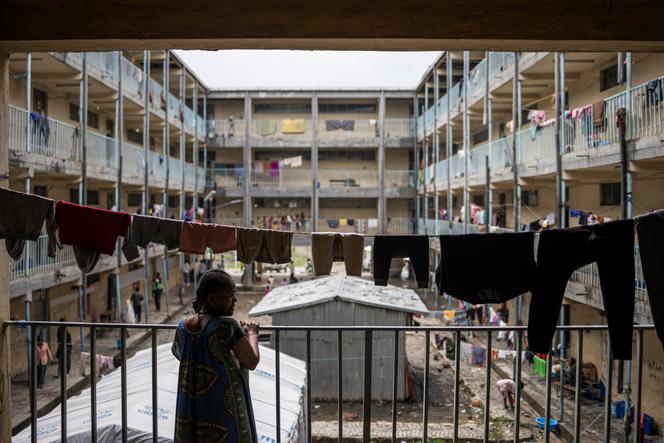 Une école utilisée comme logement par des personnes déplacées à l’intérieur du pays, à Makalé, dans la région du Tigré (Ethiopie), en juillet 2024.