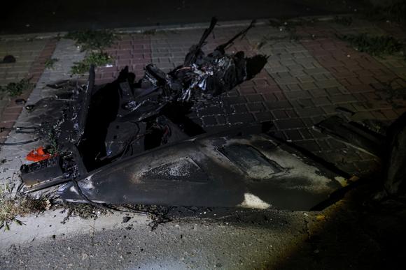 Les vestiges d’un drone Shahed après une attaque russe à Zaporijia (Ukraine), le 18 juin 2025.