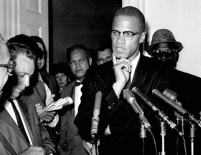 Malcolm X s’adresse à la presse, à Washington, le 16 mai 1963.