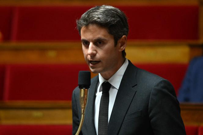Le président du groupe Ensemble et du parti présidentiel Renaissance, Gabriel Attal, s’exprime à l’Assemblée nationale, le 24 juin 2025.