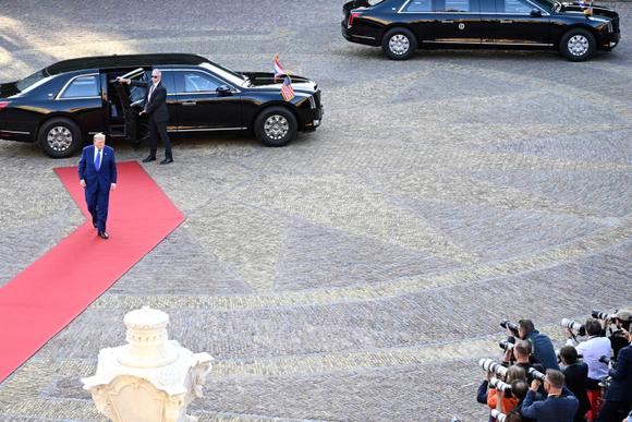 Donald Trump au palais Huis ten Bosch, à La Haye, aux Pays-Bas, le 24 juin 2025.