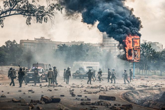 Manifestation dans le centre-ville de Nairobi, la capitale du Kenya, le 25 juin 2025.