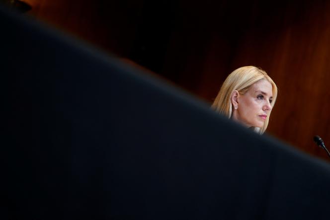 La ministre de la justice américaine, Pam Bondi, lors d’une audience au Capitole, à Washington, le 25 juin 2025.