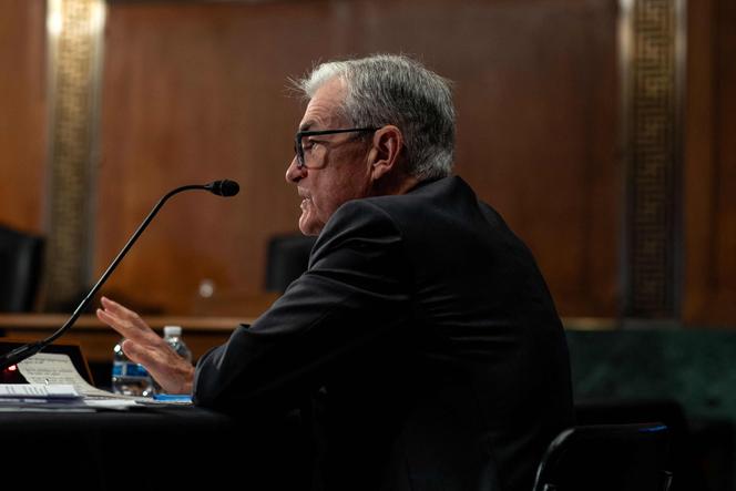 Le président de la Fed, Jerome Powell, lors d’une audition consacrée à l’examen du rapport semestriel sur la politique monétaire au Congrès, à Washington, le 25 juin 2025.