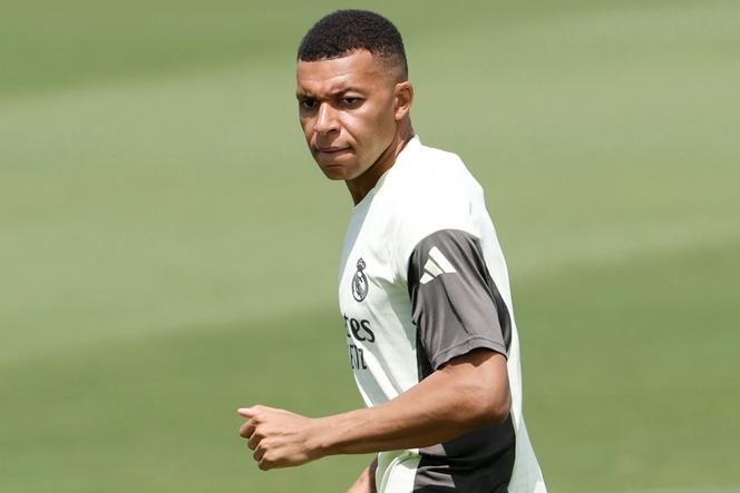 Kylian Mbappé lors d’un entraînement du Real Madrid, à Palm Beach, en Floride, le 25 juin 2025.
