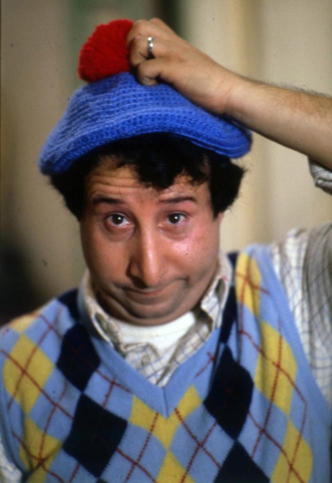 Alvaro Vitali, sur un tournage en Italie, en 1982.
