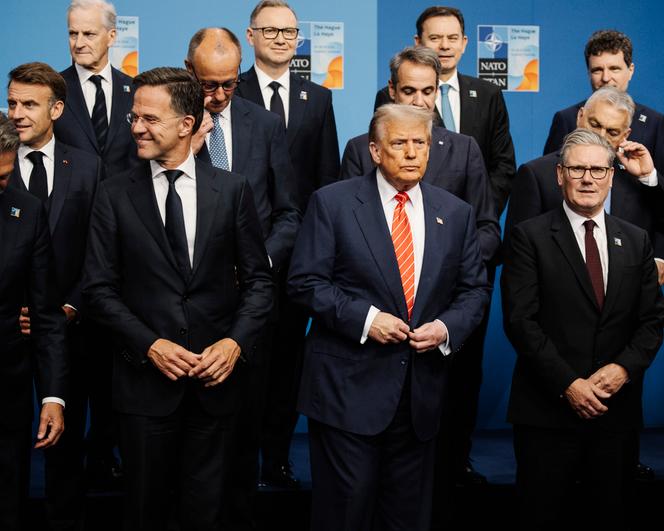 Os chefes de estado da OTAN, em Haia, na Holanda, em 25 de junho de 2025.