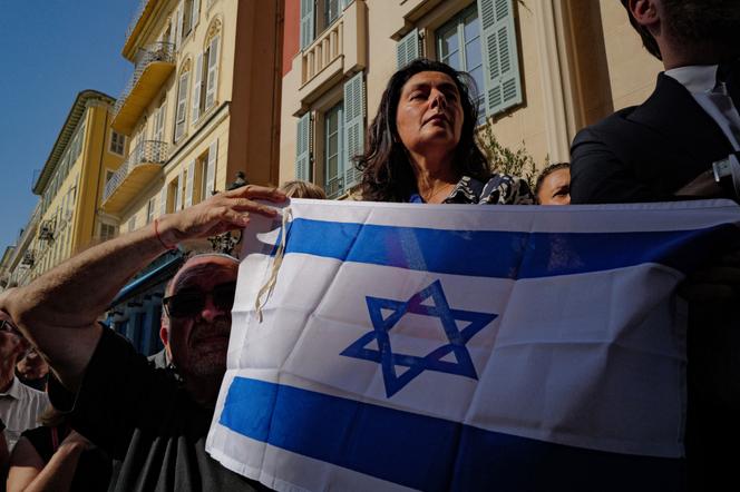 A Nice, le 9 octobre 2023, lors d’un rassemblement de soutien aux Israéliens deux jours après l’attaque du Hamas.