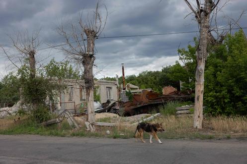 A Sviatohirsk, dans l’oblast de Donetsk, le 26 juin 2025.