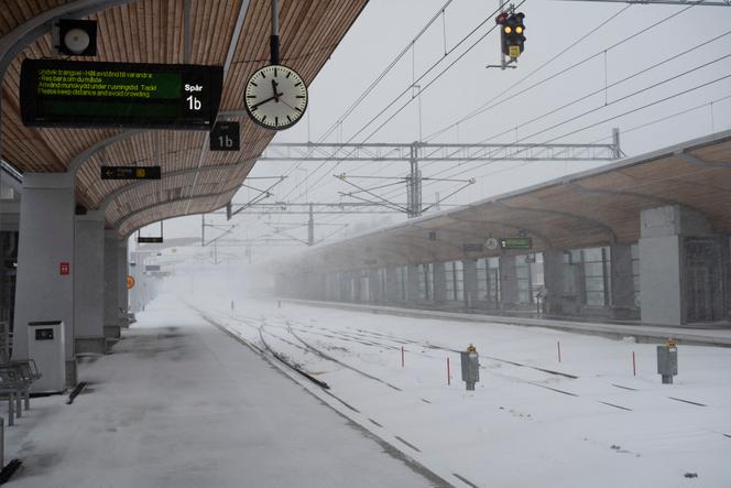 A la gare d’Umeå, le 12 janvier 2021.