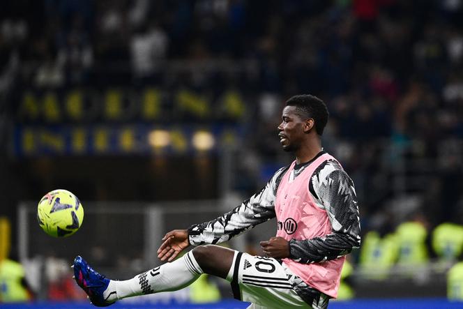 Le milieu de terrain français Paul Pogba, avant le match de Coupe d’Italie entre la Juventus Turin et l’Inter Milan, le 26 avril 2023 à Milan.