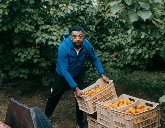 Lorenzo, originaire de Roumanie, est ouvrier agricole au Mas du soleil, à Beaucaire, dans le Gard. Compte tenu des fortes chaleurs, les employés ont commencé leur journée de travail à 6 heures du matin, vendredi 27 juin 2025.