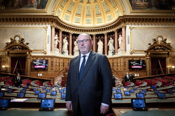 Le sénateur (Les Républicains) de Haute-Loire Laurent Duplomb, au Sénat, à Paris, le 11 février 2025.