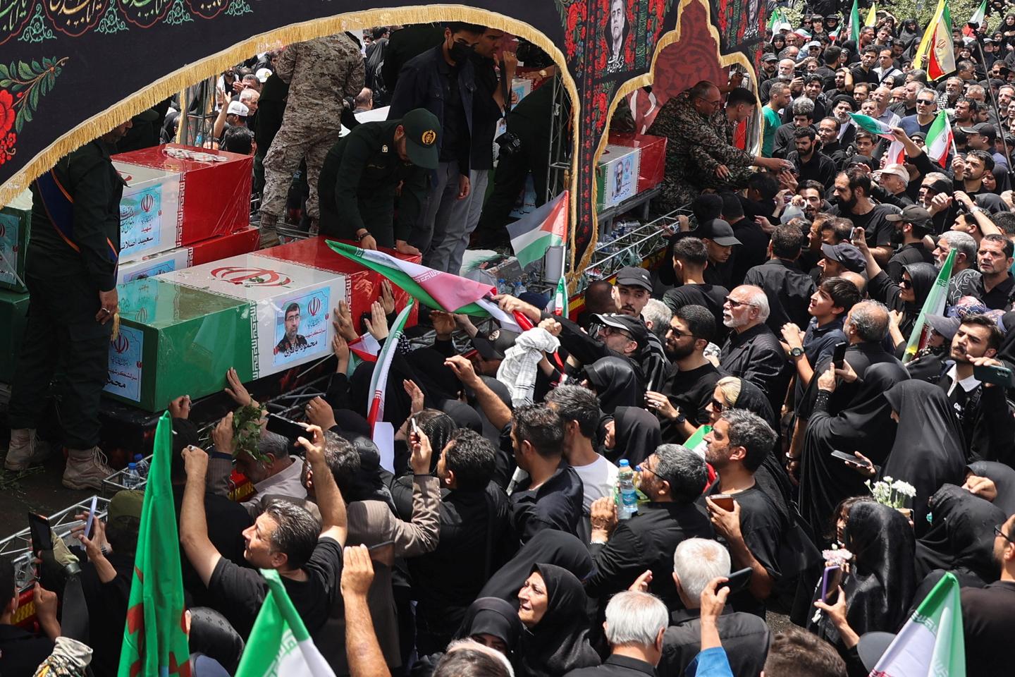 Iran holds state funeral for military commanders killed in war in Israel