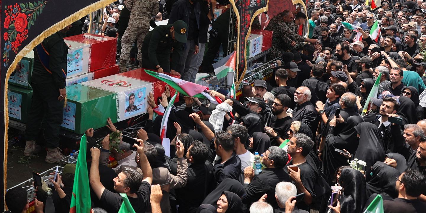Iran holds state funeral for military commanders killed in war in Israel