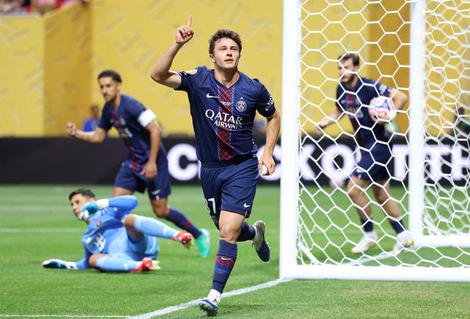 Joao Neves a inscrit son premier doublé sous les couleurs du PSG, lors de la victoire des Parisiens face à l’Inter Miami (4-0), le 29 juin 2025, en huitième de finale de la Coupe du monde des clubs, à Atlanta (Etats-Unis).