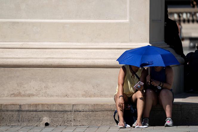 Pendant la canicule de 2019, à Paris.