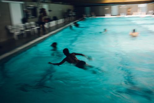 At the Castellane swimming pool in Marseille on July 1, 2025. vaucluse, temperature reached 41.4 °