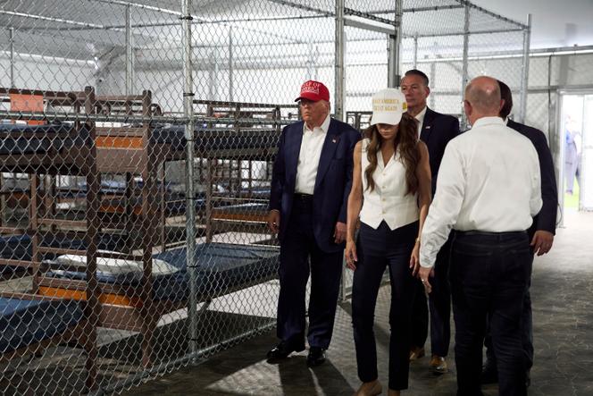 Le président américain, Donald Trump, visite l’« Alcatraz des alligators », à Ochopee, en Floride, mardi 1ᵉʳ juillet 2025.