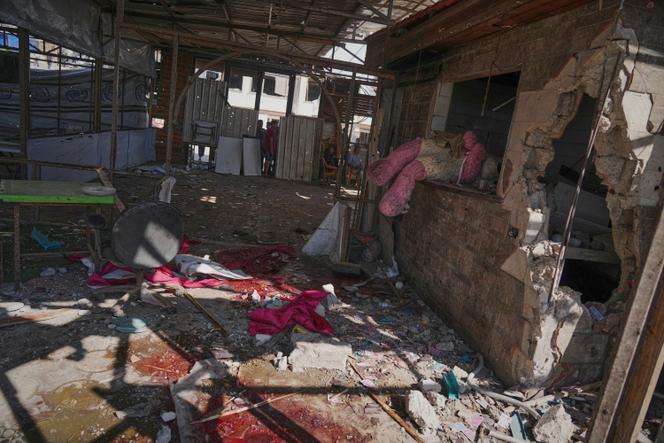Le café Al-Baqa, bombardé par une frappe aérienne israélienne qui a tué au moins 24 personnes, près du port de la ville de Gaza, lundi 30 juin 2025.
