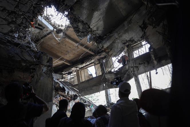 Dans la prison d’Evin après les bombardements israéliens en juin, lors d’une visite de presse organisée par le gouvernement, à Téhéran, le 1ᵉʳ juillet 2025.