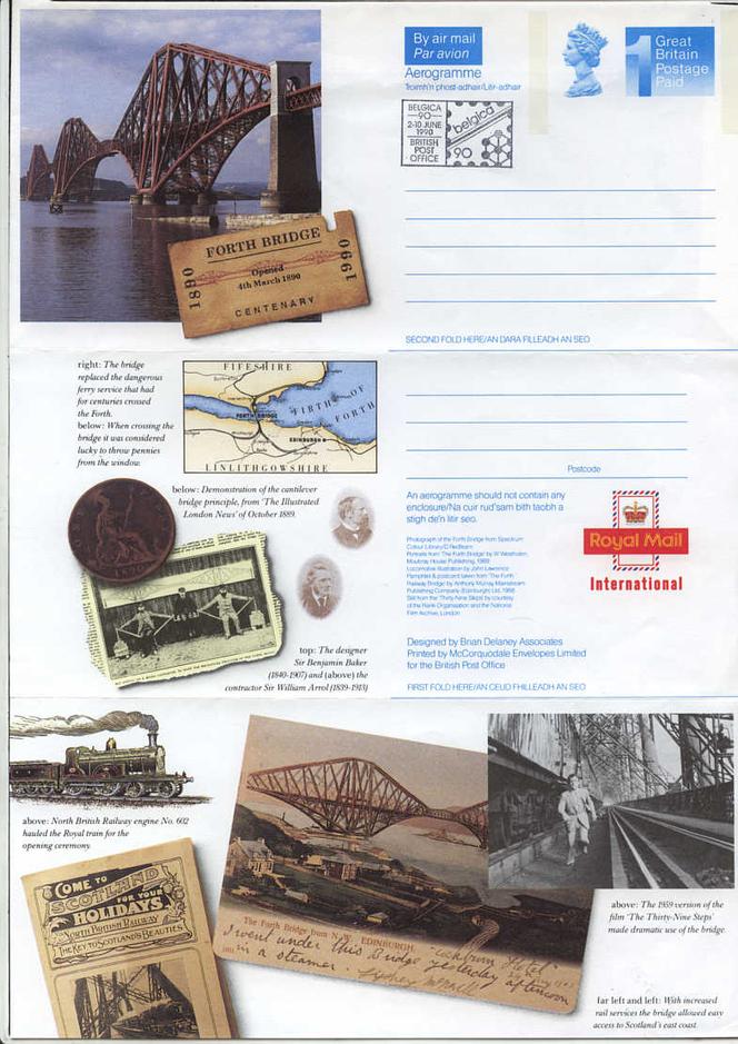 Aérogramme édité par la Royal Mail, évoquant « Les 39 marches ».