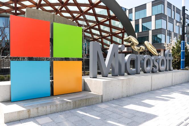 Au siège social de Microsoft, à Redmond (Etat de Washington), le 4 avril 2025.