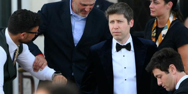 Sam Altman, PDG d’OpenAI, au mariage du fondateur d’Amazon, Jeff Bezos, et de Lauren Sanchez, à Venise, le 27 juin 2025.