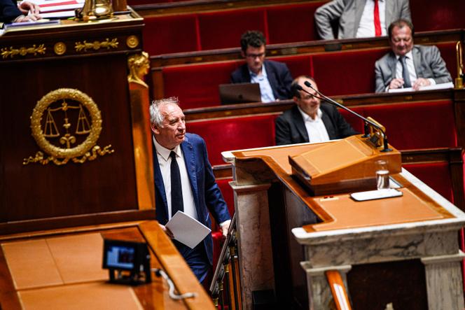 Le premier ministre, François Bayrou, à l’Assemblée nationale, à Paris, le 1ᵉʳ juillet 2025.