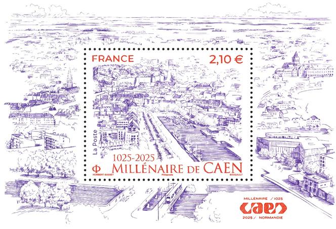 « 1025-2025 Millénaire de Caen », création de Stéphane Humbert-Basset, gravure de Sarah Bougault.