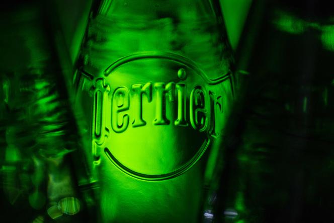 Bottle of Perrier sparkling water in Quimper, May 20, 2025.
