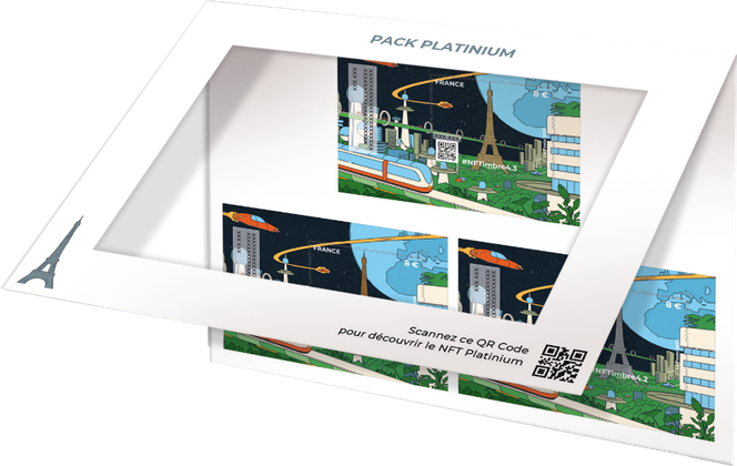 « Pack Platinium » NFTimbre, création de Simon Bailly.