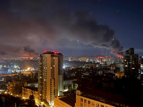 Lors de l’attaque massive de drones russes sur Kiev, le 4 juillet 2025.