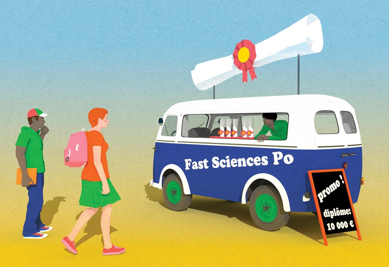 Le succès controversé des écoles privées de science politique, « avec des stratégies qui vont de la confusion organisée à la publicité mensongère »
