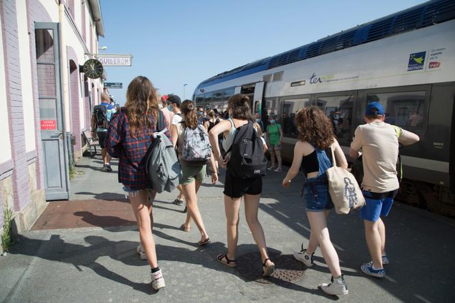 En gare de Quiberon (Morbihan), le 21 juillet 2021.