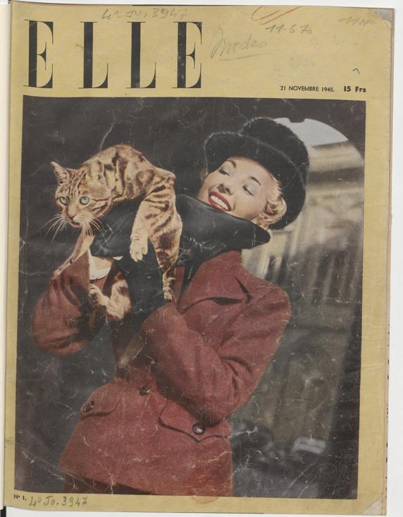 Cover of the first issue of "Elle" published in November 1945.