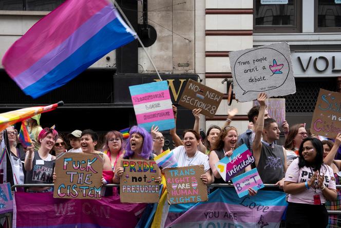 A la Marche des fiertés de Londres, au Royaume-Uni, le 5 juillet 2025. 